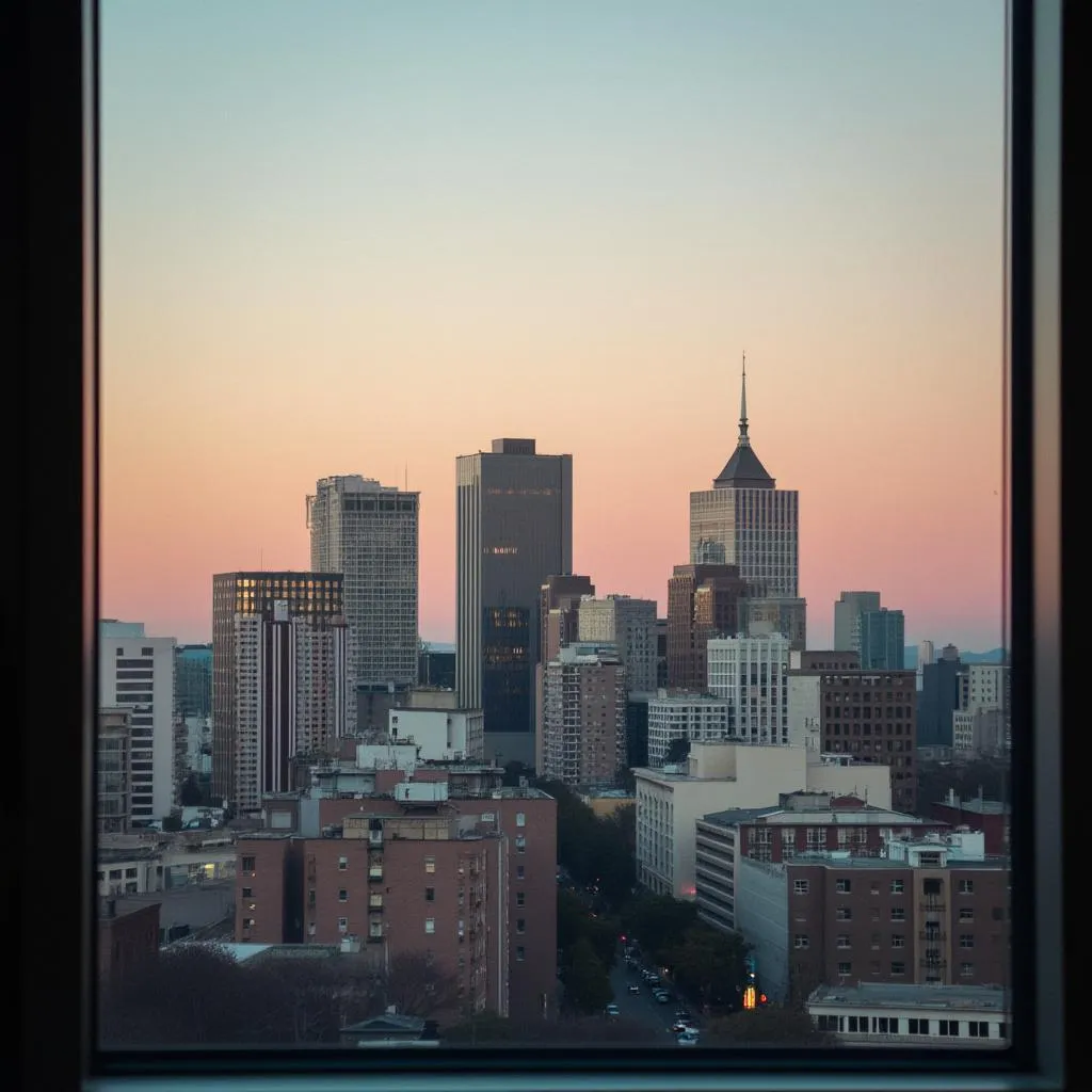 Vista del distrito financiero de Buenos Aires desde la oficina